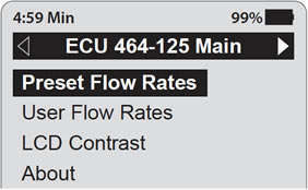 Solinst 464 Electronic Pump Control Unit Main Menu solinst 464 electronic pump control unit main menu